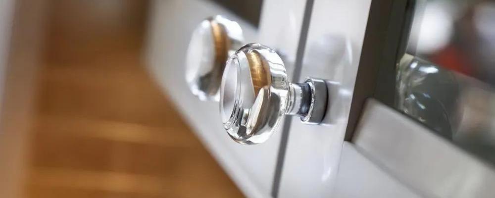 knob of a kitchen cabinet