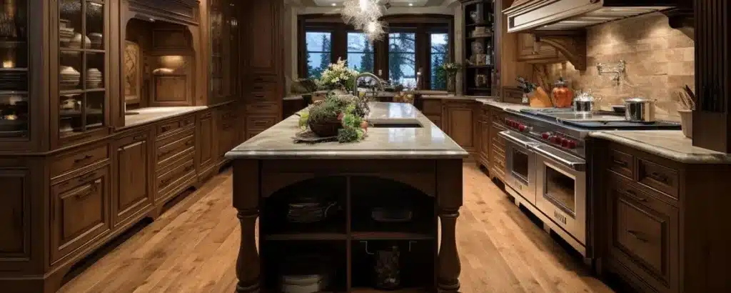 Kitchen Remodel in Tampa showcasing a spacious open layout with upgraded cabinetry and new flooring