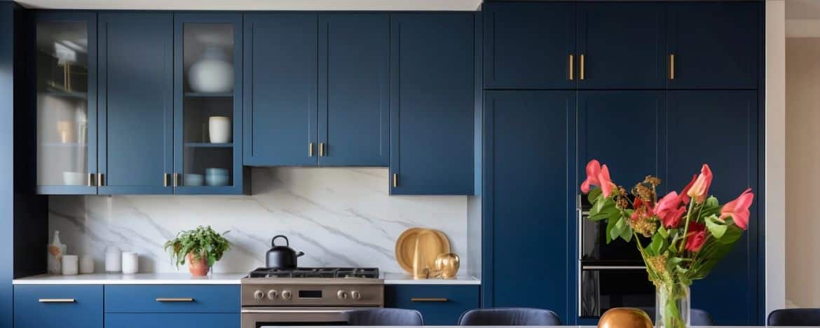 Stock kitchen cabinets installed in modern Tampa home kitchen remodel